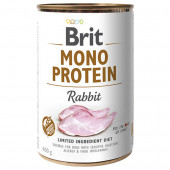 Консервирана храна за кучета BRIT MONO PROTEIN RABBIT - със 76% прясно заешко месо